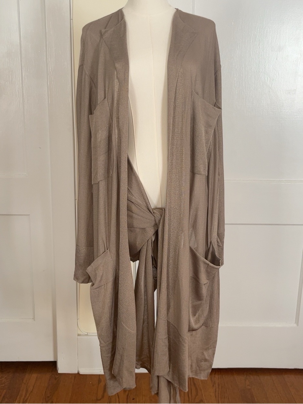 Vintage Alaïa Archival Draped Maxi Cardigan Gifted by Azzedine Alaïa Rare
